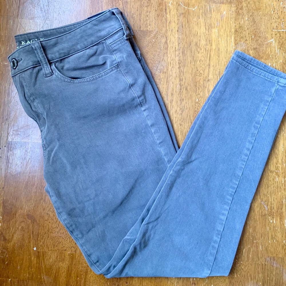 American Eagle Sateen Brown Jegging